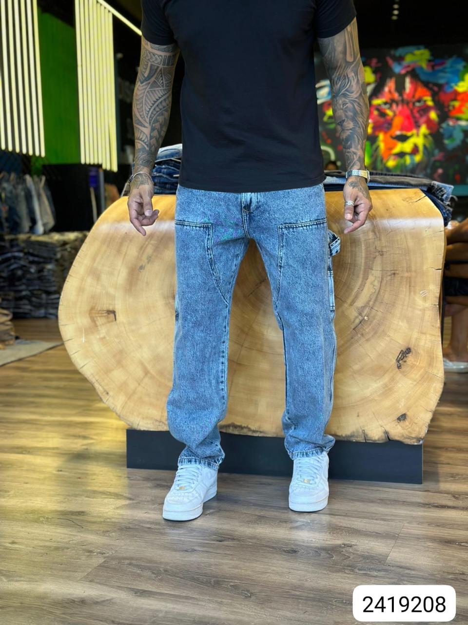 Calça Jeans Cargo