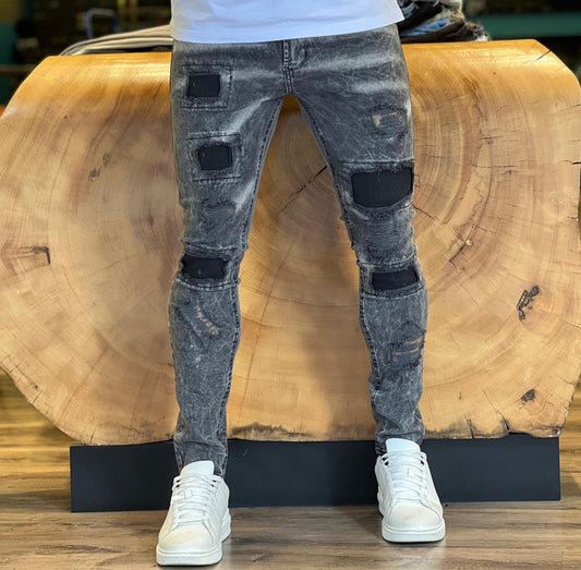 Calça Jogador Jeans cinza